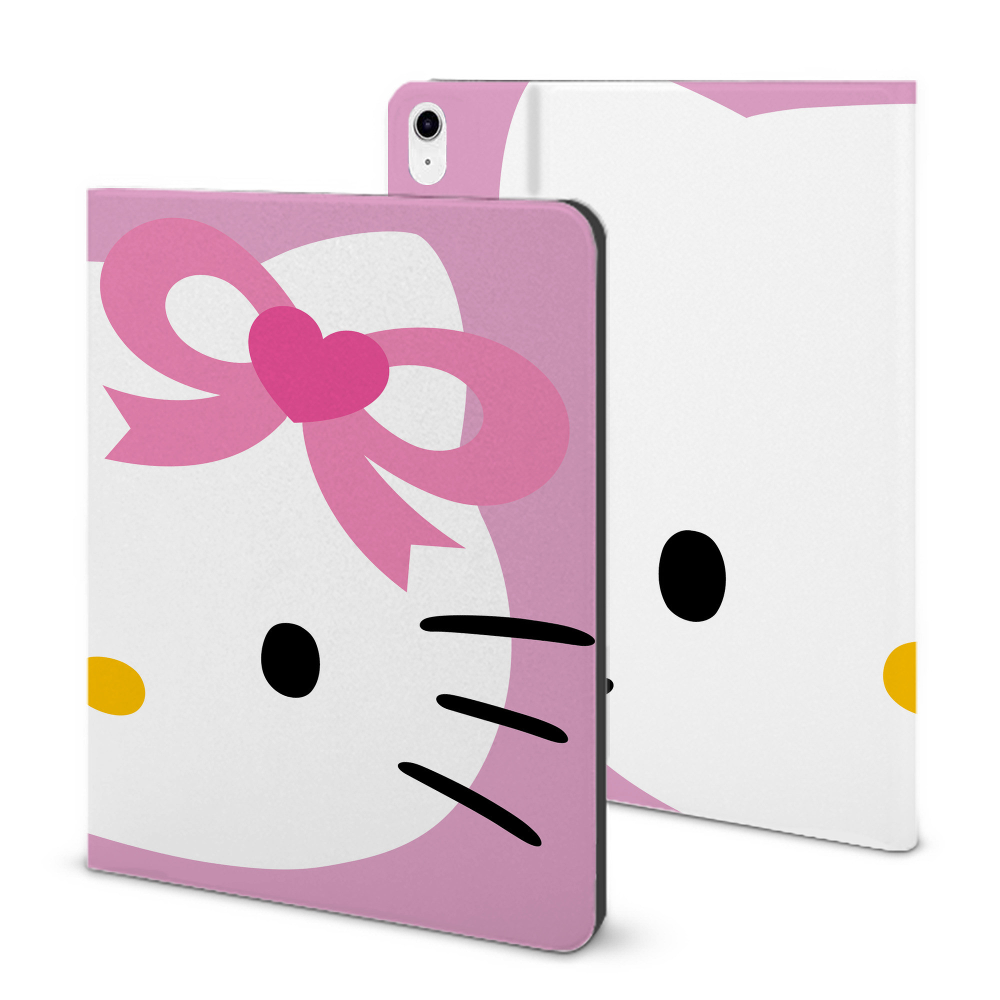 （画像用） Hello Kitty ハローキティ IPad ケース ブック型 PUレザー TPU 耐衝撃 軽量 薄型 ペン収納なし 全面保護 IPad 各モデル対応